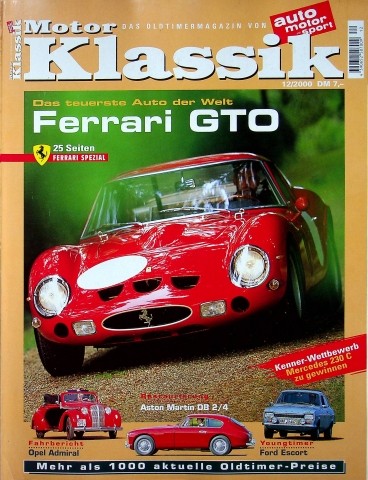 Deckblatt Motor Klassik (12/2000)